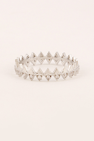 Shiny Triangle Ring With Rhinestones 6CAE2